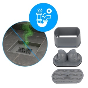Rigola de dus patrata cu sifon rotativ si randament ridicat DL07 15 x 15 cm inox - Img 9