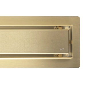 Rigola dus auriu periat 90 cm Rea Neox Brush Gold - Img 7