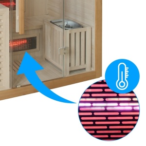 Sauna combinata cu infrarosu si finlandeza cu soba Harvia 3.8kW, Helsi pentru 4 persoane - Img 14