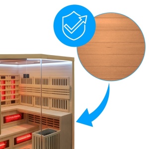 Sauna combinata cu infrarosu si finlandeza cu soba Harvia 8kW, Moss 200 x 200 cm pentru 8 persoane - Img 5