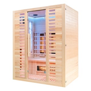 Sauna cu infrarosu si piatra sarata pentru 3 persoane C3S 150 x 110 x 190 cm - Img 6