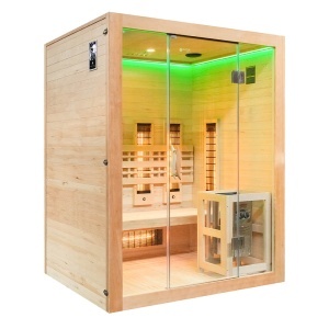 Sauna finlandeza cu infrarosu MO-SW3 COMBO si soba Harvia 4.5 kW, 150 x 120 x 190 cm - Img 2