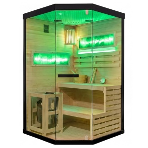 Sauna finlandeza cu temperatura inalta si argaz Harvia 3.5kW, 120 x 120 cm pentru doua persoane - Img 13