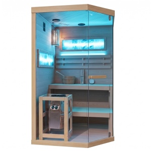 Sauna finlandeza cu temperatura inalta si argaz Harvia 3.5kW, 120 x 120 cm pentru doua persoane - Img 20