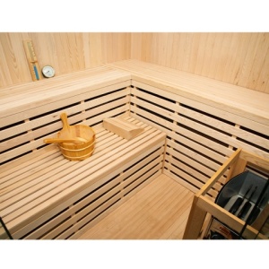 Sauna finlandeza la temperatura inalta cu aragaz KEMI6/Harvia 8KW pentru 5-6 persoane 200x200 cm - Img 23