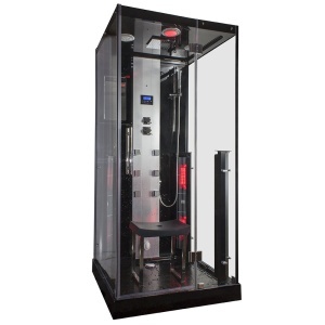 Sauna umeda cu infrarosu si cabina de dus Trio MUE-K1071, 100 x 90 x 215 cm pentru 1 persoana - Img 4
