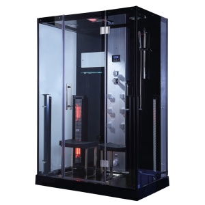 Sauna umeda cu infrarosu si cabina de dus Trio MUE-K1072, 145 x 90 x 215 cm pentru 2 persoane
