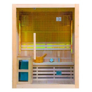 Saună uscată cu încălzitor HARVIA de 3,5 kW, piatră de sare și izolație de perete MO-EA3S, 150 x 120 x 190 cm - Img 4