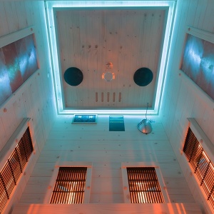 Sauna uscata cu infrarosu la temperatura joasa Tromso 1 90 x 90 cm pentru 1 persoana - Img 17