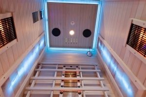 Sauna uscata cu infrarosu si cu piatra sarata pentru 1 persoana C1ST 90 x 90 cm - Img 20