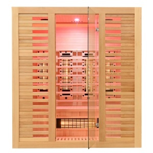 Sauna uscata cu infrarosu si cu pietre sarate pentru 4 persoane C4ST 175 x 140 cm