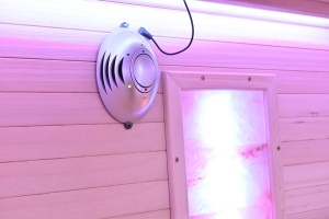 Sauna uscata cu infrarosu si cu pietre sarate pentru 4 persoane C4ST 175 x 140 cm - Img 21