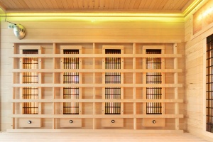 Sauna uscata cu infrarosu si piatra sarata pentru 4 persoane EP4RS dreapta 175 x 140 cm - Img 9