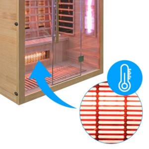 Sauna uscata cu infrarosu si temperatura joasa ALTA5, 3–4 persoane, 175x120 cm - Img 13