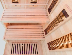 Sauna uscata cu infrarosu si terapie cromatica pentru 2 persoane montaj dreapta EP2RS 120 x 120 cm - Img 10