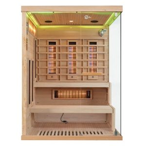 Sauna uscata cu infrarosu si terapie cromatica pentru 3 persoane EP3RS stanga 150 x 140 cm - Img 4