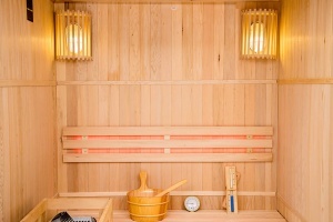 Sauna uscata cu soba Harvia 3.5kW pentru 3 persoane EA3 150 x 120 x 190 cm - Img 8