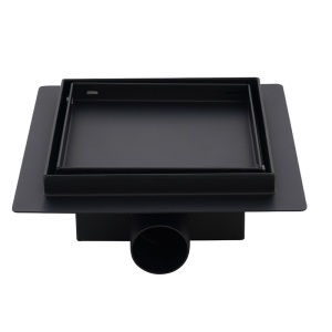 Scurgere baie patrata cu sifon Fix DLO6 15 x 15 cm negru - Img 16