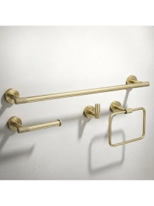 Set accesorii pentru baie GRID Brush Gold 4 piese