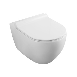 Set Bideu si Vas WC PRO GEBERIT, montaj suspendat, Vas WC VERONA Minerva RIMLESS + Bideu + Capac Soft-Close Inclus SLIM PREMIUM + Cadru + Clapeta - Img 2