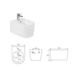 Set Bideu Si Vas WC PRO LORENTO, Montaj Suspendat, Ceramica Sanitara, Capac Slim Soft-Close Duroplast Inclus, Alb Lucios - Img 10