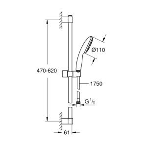 Set de dus Grohe New Tempesta 110 cu 1 functie - Img 3
