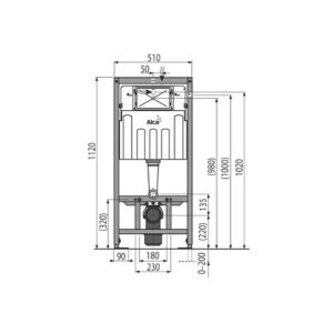 Set rezervor incastrat Alcadrain cu clapeta si vas wc suspendat Fluminia Minerva cu capac softclose - Img 6