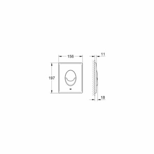 Set rezervor incastrat Grohe Rapid SL pentru vas wc cu clapeta alba Skate Air - Img 2