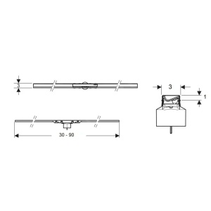 Set rigola de dus plus capac Geberit CleanLine 90 cm crom periat - Img 3