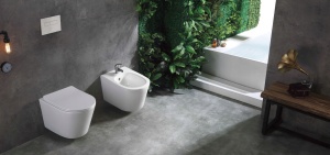 Set Vas WC+BIDEU Sofia WHITE, Sistem inovator de spalare Rimless Tornado, Suspendat, Ceramica sanitara, Capac Slim Premium Soft-Close Inclus - Img 2