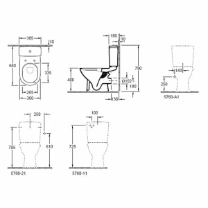 Set vas wc pe pardoseala Villeroy & Boch O.novo DirectFlush cu rezervor si capac soft close - Img 4