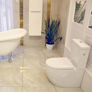 Set vas WC pe podea Fluminia, Minerva, stativ, rimless cu rezervor si capac soft-close si easy off inclus - Img 8
