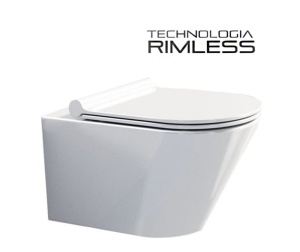 Set Vas WC PRO GEBERIT, Montaj Suspendat, Ceramica Sanitara, Vas WC SONET RIMLESS + Capac Soft-Close SLIM Inclus + Cadru + Clapeta - Img 4