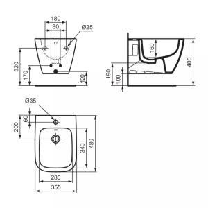 Set vas WC suspendat Ideal Standard I.life S alb cu bideu si capac slim softclose - Img 3