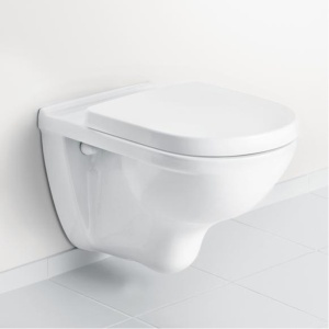 Set vas WC suspendat Villeroy & Boch, O.Novo Compact, direct flush, cu capac soft close, alb - Img 3