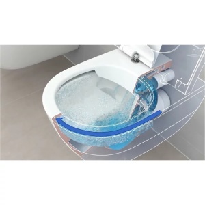 Set vas wc suspendat Villeroy & Boch Soul cu capac softclose rezervor incastrat Geberit Duofix si clapeta Delta20 - Img 4