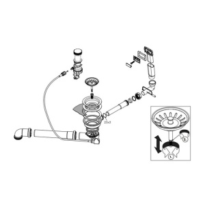 Sifon automat Hansgrohe D16-12 pentru chiuveta cu o cuva - Img 2