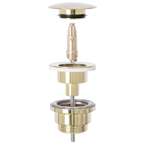 Sifon de scurgere universal+ ventil klik-klak, sistem Push-up, finisaj Gold - Img 2
