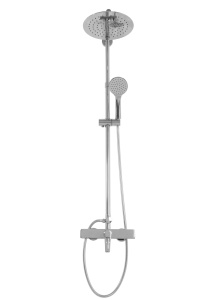 Sistem Complet De Dus REA ALDI, Montaj Pe Perete, Para Rotunda Tip Ploaie 25x25 Cm, 3 Functii De Curgere A Apei, Finisaj Crom - Img 6