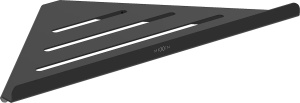 Suport de baie pe colt Pro Diva C, negru