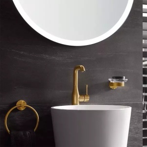 Suport Grohe Essentials pentru pahar sau savoniera auriu periat Cool Sunrise - Img 3