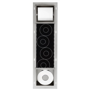 Suport hartie igienica incastrat cu spatiu depozitare Dario Chrome - Img 6