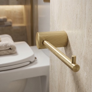 Suport hârtie igienică Rea Solo Brush Gold 64105 - Img 7