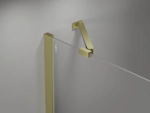 Suport înclinat pentru uși și pereți de duș 6-8 mm, auriu periat - Img 2