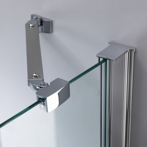 Usa de dus batanta pentru nisa KZ27 crom 90 x 195 cm sticla 6 mm - Img 7