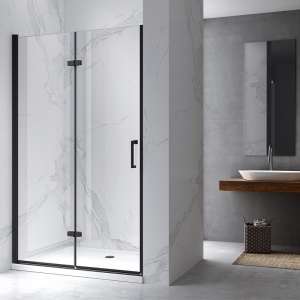 Usa de dus batanta pentru nisa ZES-KZ21E-BL negru 110 x 195 cm sticla 6 mm - Img 2