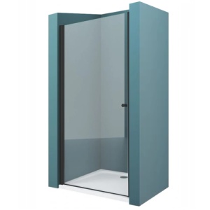Usa de dus batanta Veldman Atlanta negru mat 70.5-71.5 x 195 cm sticla 6 mm