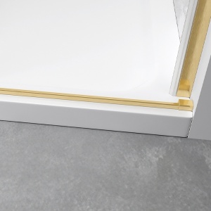Usa de dus culisanta de walk-in ZES-KZ09A-GL-BR-100, rame auriu periat 95-100 cm - Img 8
