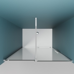 Usa de dus culisanta Veldman Lea crom 140 x 195 cm sticla 8 mm - Img 4