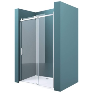 Usa de dus culisanta Veldman Tessa crom 100 x 195 cm sticla 8 mm